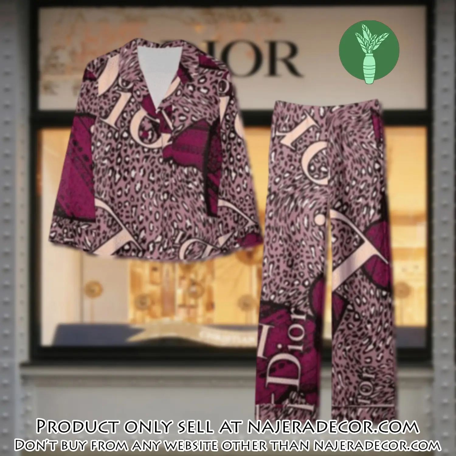 Trending luxury dior satin pajama set pjs1045 njr3815036